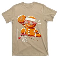 Gingerbread Man Playing Basketball Dunking Christmas Xmas T-Shirt