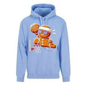 Gingerbread Man Playing Basketball Dunking Christmas Xmas Unisex Surf Hoodie