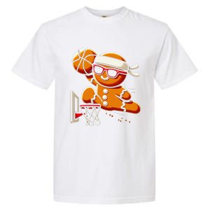 Gingerbread Man Playing Basketball Dunking Christmas Xmas Garment-Dyed Heavyweight T-Shirt