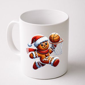 Gingerbread Man Playing Basketball Christmas Xmas Coffee Mug