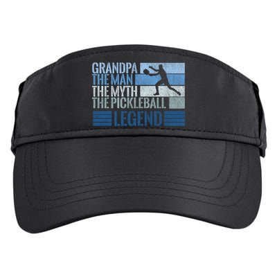 Grandpa Myth Pickleball Legend Vintage Blue Graphic Funny Gift Adult Drive Performance Visor