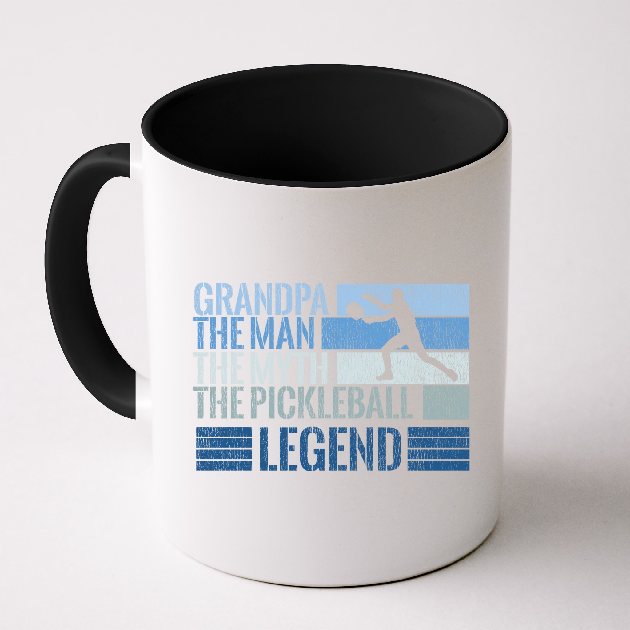 Grandpa Myth Pickleball Legend Vintage Blue Graphic Funny Gift Mug