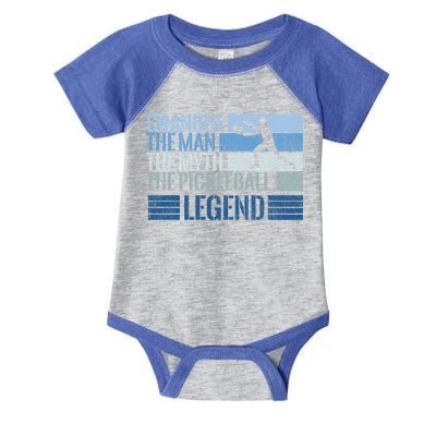 Grandpa Myth Pickleball Legend Vintage Blue Graphic Funny Gift Infant Baby Jersey Bodysuit