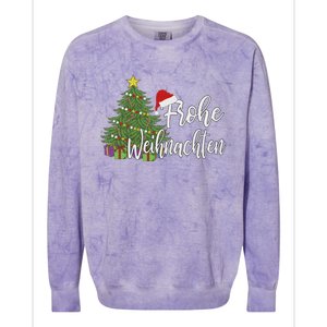 German Matching Present Merry Christmas Frohe Weihnachten Colorblast Crewneck Sweatshirt