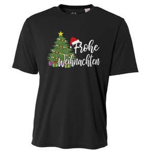 German Matching Present Merry Christmas Frohe Weihnachten Cooling Performance Crew T-Shirt