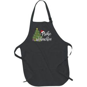 German Matching Present Merry Christmas Frohe Weihnachten Full-Length Apron With Pockets