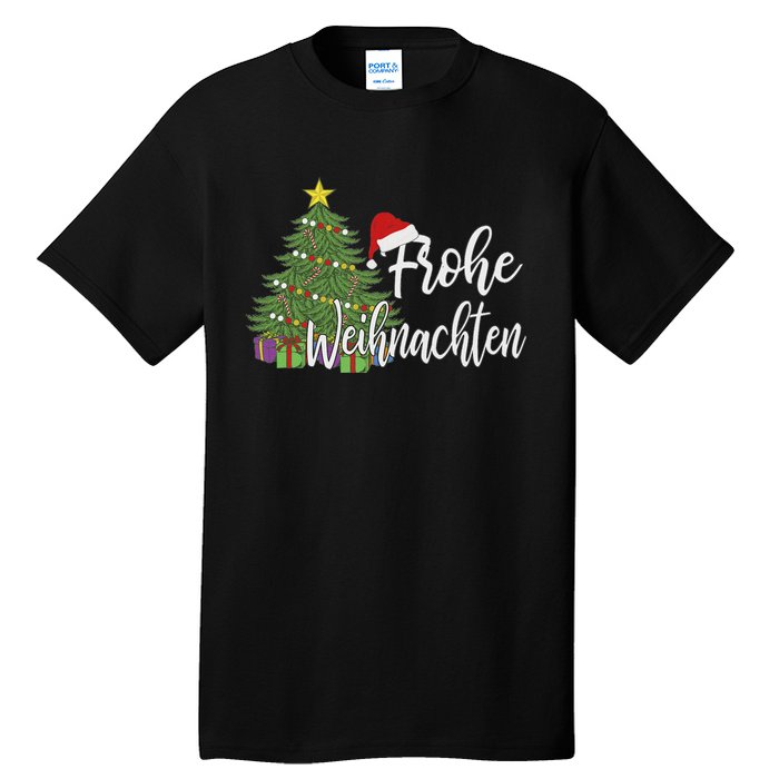 German Matching Present Merry Christmas Frohe Weihnachten Tall T-Shirt