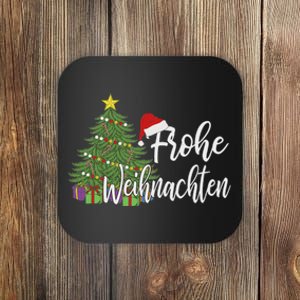 German Matching Present Merry Christmas Frohe Weihnachten Coaster