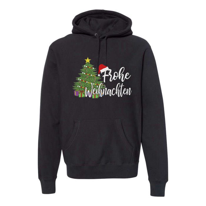 German Matching Present Merry Christmas Frohe Weihnachten Premium Hoodie