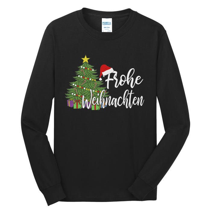 German Matching Present Merry Christmas Frohe Weihnachten Tall Long Sleeve T-Shirt