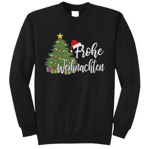 German Matching Present Merry Christmas Frohe Weihnachten Tall Sweatshirt