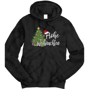 German Matching Present Merry Christmas Frohe Weihnachten Tie Dye Hoodie