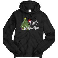 German Matching Present Merry Christmas Frohe Weihnachten Tie Dye Hoodie