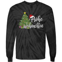 German Matching Present Merry Christmas Frohe Weihnachten Tie-Dye Long Sleeve Shirt