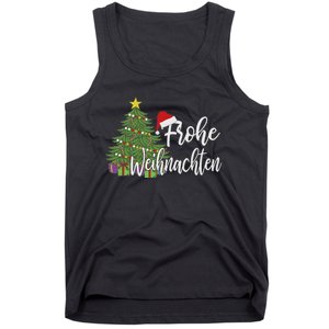 German Matching Present Merry Christmas Frohe Weihnachten Tank Top