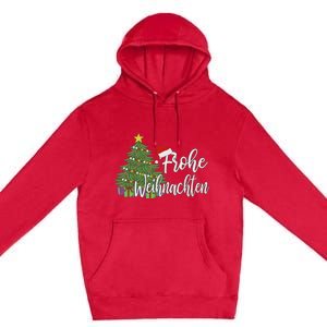 German Matching Present Merry Christmas Frohe Weihnachten Premium Pullover Hoodie