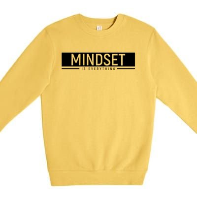 Growth Mindset Positive Uplifting Quote Motivational Workout Premium Crewneck Sweatshirt