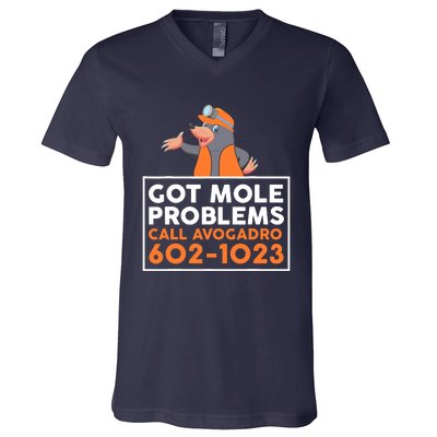 Got Mole Problem Call Avogadro Funny Mole V-Neck T-Shirt