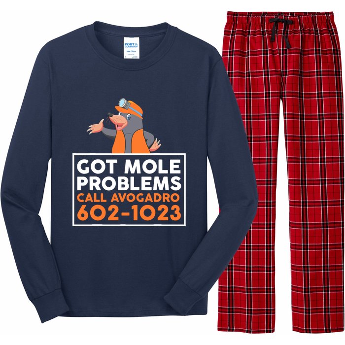 Got Mole Problem Call Avogadro Funny Mole Long Sleeve Pajama Set