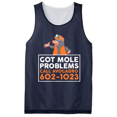 Got Mole Problem Call Avogadro Funny Mole Mesh Reversible Basketball Jersey Tank