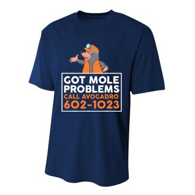 Got Mole Problem Call Avogadro Funny Mole Performance Sprint T-Shirt