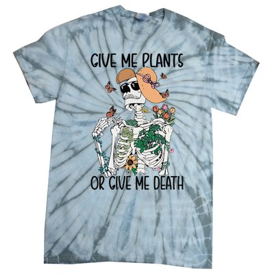 Give Me Plants Or Give Me Death Funny Halloween Skeleton Tie-Dye T-Shirt