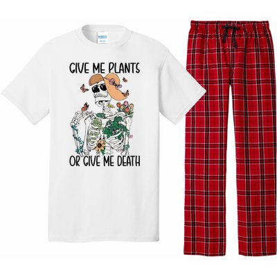 Give Me Plants Or Give Me Death Funny Halloween Skeleton Pajama Set