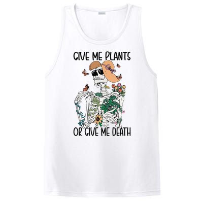 Give Me Plants Or Give Me Death Funny Halloween Skeleton PosiCharge Competitor Tank