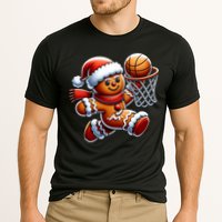 Gingerbread Man Playing Basketball Christmas Xmas Cooling Performance Crew T-Shirt