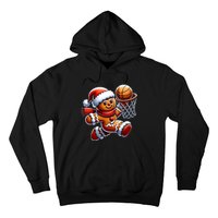 Gingerbread Man Playing Basketball Christmas Xmas Hoodie