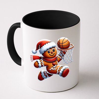 Gingerbread Man Playing Basketball Christmas Xmas Mug