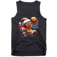 Gingerbread Man Playing Basketball Christmas Xmas Tank Top