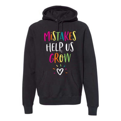 Growth Mindset Positive Back To School Teacher Student Premium Hoodie