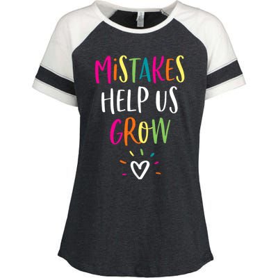 Growth Mindset Positive Back To School Teacher Student Enza Ladies Jersey Colorblock Tee