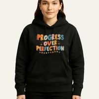 Growth Mindset Progress Over Perfection Back To School Retro Hoodie