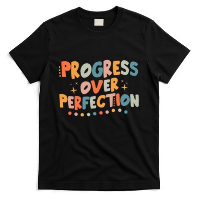 Growth Mindset Progress Over Perfection Back To School Retro T-Shirt