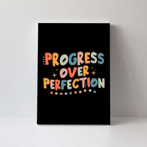 Growth Mindset Progress Over Perfection Back To School Retro Canvas