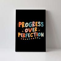 Growth Mindset Progress Over Perfection Back To School Retro Canvas