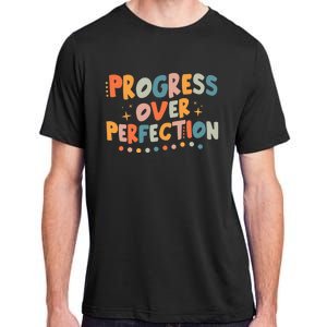 Growth Mindset Progress Over Perfection Back To School Retro Adult ChromaSoft Performance T-Shirt