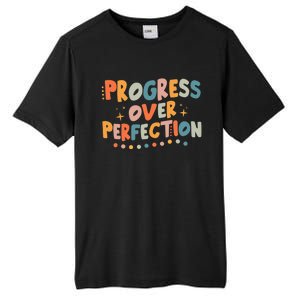 Growth Mindset Progress Over Perfection Back To School Retro Tall Fusion ChromaSoft Performance T-Shirt