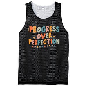 Growth Mindset Progress Over Perfection Back To School Retro Mesh Reversible Basketball Jersey Tank