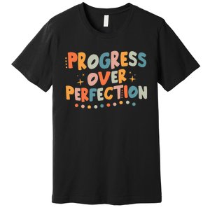 Growth Mindset Progress Over Perfection Back To School Retro Premium T-Shirt