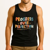 Growth Mindset Progress Over Perfection Back To School Retro Tank Top