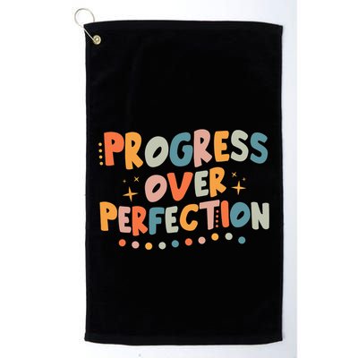 Growth Mindset Progress Over Perfection Back To School Retro Golf Towel