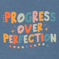 Growth Mindset Progress Over Perfection Back To School Retro Garment-Dyed Sweatshirt