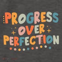 Growth Mindset Progress Over Perfection Back To School Retro Vector Backpack