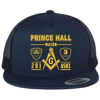 Greats Masonic Prince Hall Masons 2B1 ASK1 Fathers Day Gift Flat Bill Trucker Hat