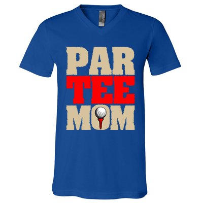 Golf Mom Par Tee Mom Mother's Day Gift V-Neck T-Shirt