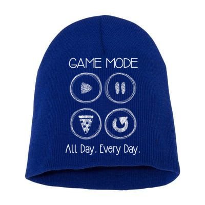 Game Mode Play Pause Eat Repeat Eat Sleep Game Repeat Funny Gift Short Acrylic Beanie