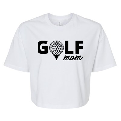 Golf Mom Premium Bella+Canvas Jersey Crop Tee